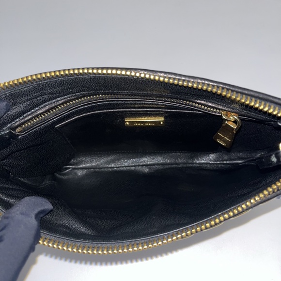 Miu Miu Nappa Biker Cry Vintage Rare red blue and white Studded Quilted Clutch✨ - Picture 7 of 10